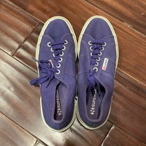 Purple superga shoes